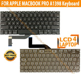 US Layout Keyboard Macbook Pro Retina 15 A1398 Year 2012 to 2015 No-Backlight