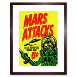 Wee Blue Coo Advert Mars Attacks Bubble Gum Alien Monster Saucer Framed Wall Art Print