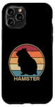 Coque pour iPhone 11 Pro Hamster doré rétro pour éleveur de hamster nain