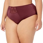 Elomi Women's Cate Embroidered Full Coverage Brief Underwear, Raisin, 6