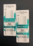 L'Oreal Paris BRIGHT REVEAL Dark Spot UV Fluid | SPF 50+ | 50ml | Pack of 2