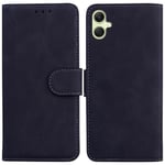 SATURCASE Coque pour Samsung Galaxy A05, Toucher Confortable PU Cuir Magnétique Flip Portefeuille Support Porte-carte Protecteur Housse Étui pour Samsung Galaxy A05 (FG-Noir)