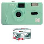 KODAK Appareil Photo Rechargeable M35-35mm Couleur Verte + Pellicule sans iso ISO - CapturEZ Vos Moments avec Élégance et Créativité, l'Essence de Souvenirs Inoubliables