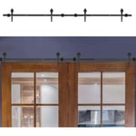 Rosvola - Porte Coulissante 10FT/140CM ,Quincailleri Kit de Rail pour Porte Coulissante, Ensemble Industriel pour Porte Coulissante Interieur