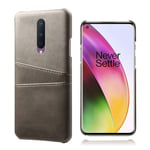 OnePlus 8 skal med korthållare - Silver/Grå