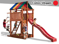 Aire de jeux Paradise - Toboggan rouge - Fungoo