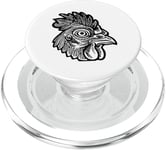 Illustration de poulet amusant et insolite Animaux de ferme Art PopSockets PopGrip pour MagSafe