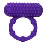 5 Bead Maximus Purple Silicone Cock Ring Rechargeable Vibe Erection Enhancer