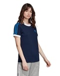 Adidas 3 STR Tee T- T-Shirt Femme, Bleu(Collegiate Navy), FR : 36