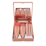 5pcs Makeup Brush Set Eyeshadow Loose Setting Powder Portable Complete Mirro GSA