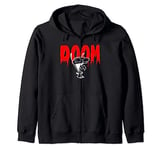 Invader Zim Halloween Gir Doom Blood Drip Text Zip Hoodie