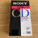 Cassette Vierge Sony VHS CD E-120 Sous Blister Scellé