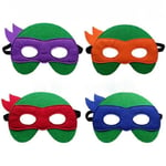 Halloween tecknad filt för tonåriga mutanta ninja turtles masker, paket med 4 - Perfet