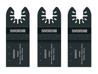 WORX - Jeu de 3 lames de coupe standard - Ø 35 mm - Pour outils oscillants multifonctions Sonicrafter et autres outils du marché - Accessoire universel - WA5012,3 (pour bois fin, plastique, etc)