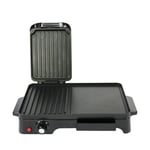 Schallen Black Electric 2in1 Grill Griddle &Hot Plate Cooking Grilling Machine