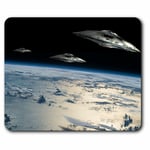 Computer Mouse Mat - Cool UFO Alien Spaceship Space Fun Office Gift #8380