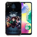 Coque pour Xiaomi Redmi 10A Manga Demon Slayer Noir