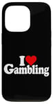 Coque pour iPhone 13 Pro I LOVE HEART GAMBLING CASINOS PARIS TRADING LAS VEGAS