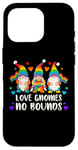 Coque pour iPhone 16 Pro Fierté LGBT, Nains de jardin, Couleurs arc-en-ciel