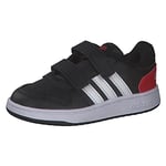 adidas Mixte enfant Hoops 2.0 Cmf Sneaker, Core Black Cloud White Vivid Red, 31.5 EU