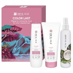 Biolage Kit de soin avec shampooing, après-shampoing et spray sans rinçage pour cheveux colorés ou teintés, pour préserver et faire briller la couleur, à l'extrait d'orchidée, shampoing et