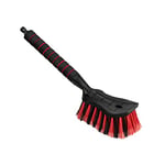 ToM PaR Brosse de Lavage I Brosse à Eau I avec raccord d'eau I Ouverture Rapide du Robinet d'eau I Poils serrés I Poignée Confortable I Voiture | Jardin | Longueur: 44 cm I Rouge