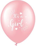 6 stk "It's A Girl" Ballonger 30 cm