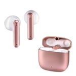 Vivanco Bluetooth Metal Pair True Wireless Stereo Metallic Earbuds Rose Gold