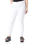 VERO MODA CURVE Vmphia HR SK Soft Vi403 GA Cur Noos Pantalon en Jean, Bright White, 44W x 32L Femme