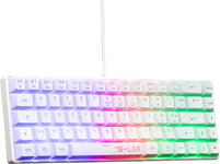 Clavier Gamer 60%, Clavier Semi-Mécanique Filaire Azerty, Rétroéclairage Multico