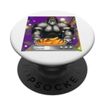 Cyberpunk Dîner de Cuisine Esthétique Gorilla (24#) Vintage PopSockets PopGrip Adhésif