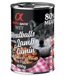 alpha spirit Dog Meatballs 6 x 400 g - Lamm & spiskummin