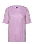 D2. Linen Ss T-Shirt Purple GANT