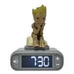 LEXIBOOK Galaxy Guardians of the - Groot väckarklocka med 3D-nattljusfigur och speciella ringsignaler