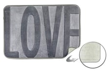 Emma Barclay Spa Bath Mat Non Slip Love Silver