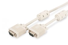 Digitus AK-310103-150-E VGA-kabel 15 m VGA (D-Sub) Beige