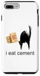 Coque pour iPhone 7 Plus/8 Plus I Eat Cement Maudit Chat Drôle Curly Specific Meme