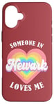 Coque pour iPhone 16 Plus Quelqu'un à Newark m'aime City Heart