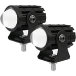 Jeffergarden - Projecteur led pour moto, 2 pièces, avec interrupteur de guidon, faisceau haut et bas, double couleur, étanche pour camion suv atv utv