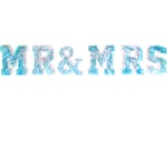 Décoration à led Lettres Mr and Mrs Multicolores Irisées par usb 120 x 25 cm Accessoire Pollux