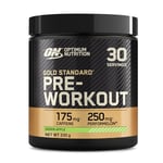 Optimum Nutrition Gold Standard Pre Workout Powder, Energy Drink with Creatine Monohydrate, Beta Alanine, Caffeine and Vitamin B Complex, Nutrition Supplement, Green Apple Flavour, 30 Servings, 330 g