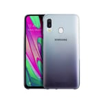 Original Samsung Galaxy A40 Rigid Case Gradient Design Black and Transparent