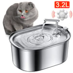 Automaattinen Cat Water Fountain ruostumattomasta teräksestä lemmikkieläinten vesiannostelija 3,2L XSensor