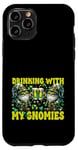 Coque pour iPhone 11 Pro Green Beer Drinking With My Gnomies Cute St Pattys Day Gnome