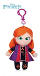 Anna Disney Frozen Bag Clip Soft 12 Cm Plush Toys Keyring Loop Backpack Purse