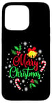 iPhone 15 Pro Max Merry Christmas Happy holidays Jingle Bells and Snowflakes Case