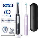 Oral B Io4 Toothbrush Matte Black & Lavender, Duo Pack