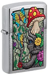 Zippo Briquet Tempête - L'étrange Nature - Chrome Brossé & Motif - Rechargeable, Garanti à Vie - Flamme Ajustable - Boîte Cadeau - Métal - Fabriqué aux USA