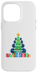 Coque pour iPhone 14 Pro Max Christmas Tree Haltère Poids Haltérophile Gymnase