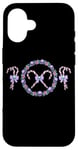 Coque pour iPhone 16 Couronne de Noël gothique pastel avec tête de mort, canne à sucre d'orge, esthétique